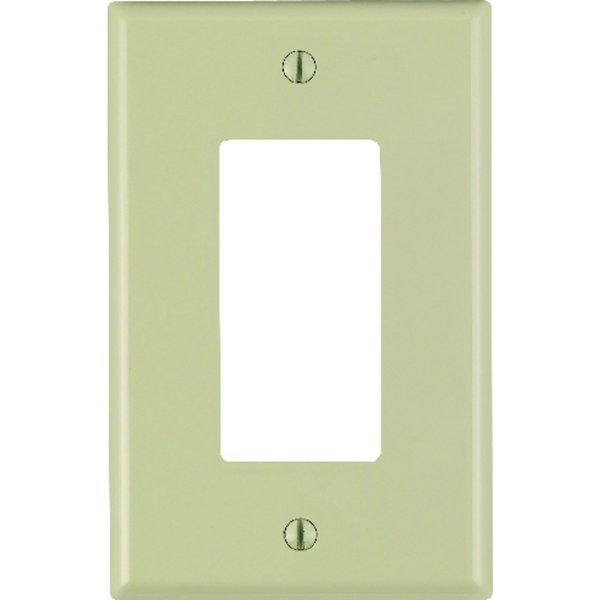 Leviton Ivory 1 gang Nylon GFCI/Rocker Wall Plate 0PJ26-00I